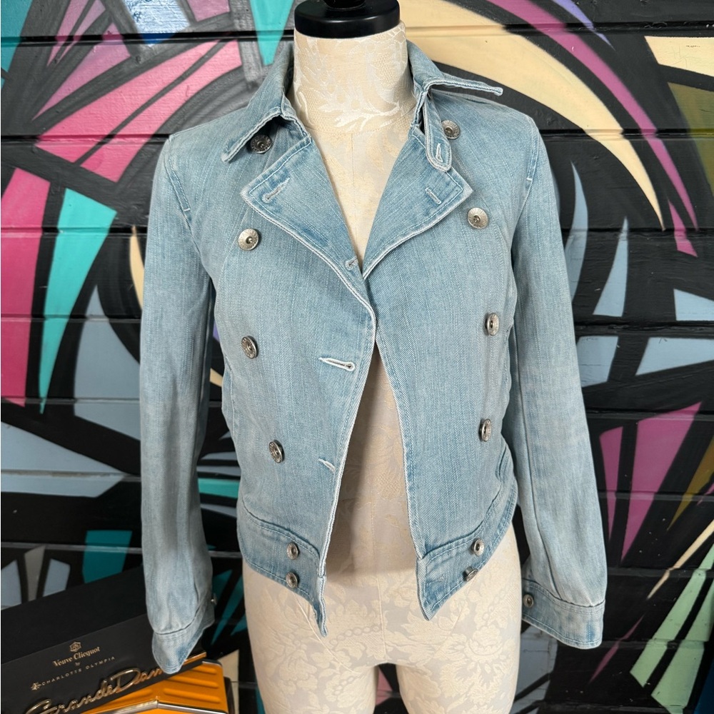 EUC Armani Exchange Military denim jacket XS, Retails $250!